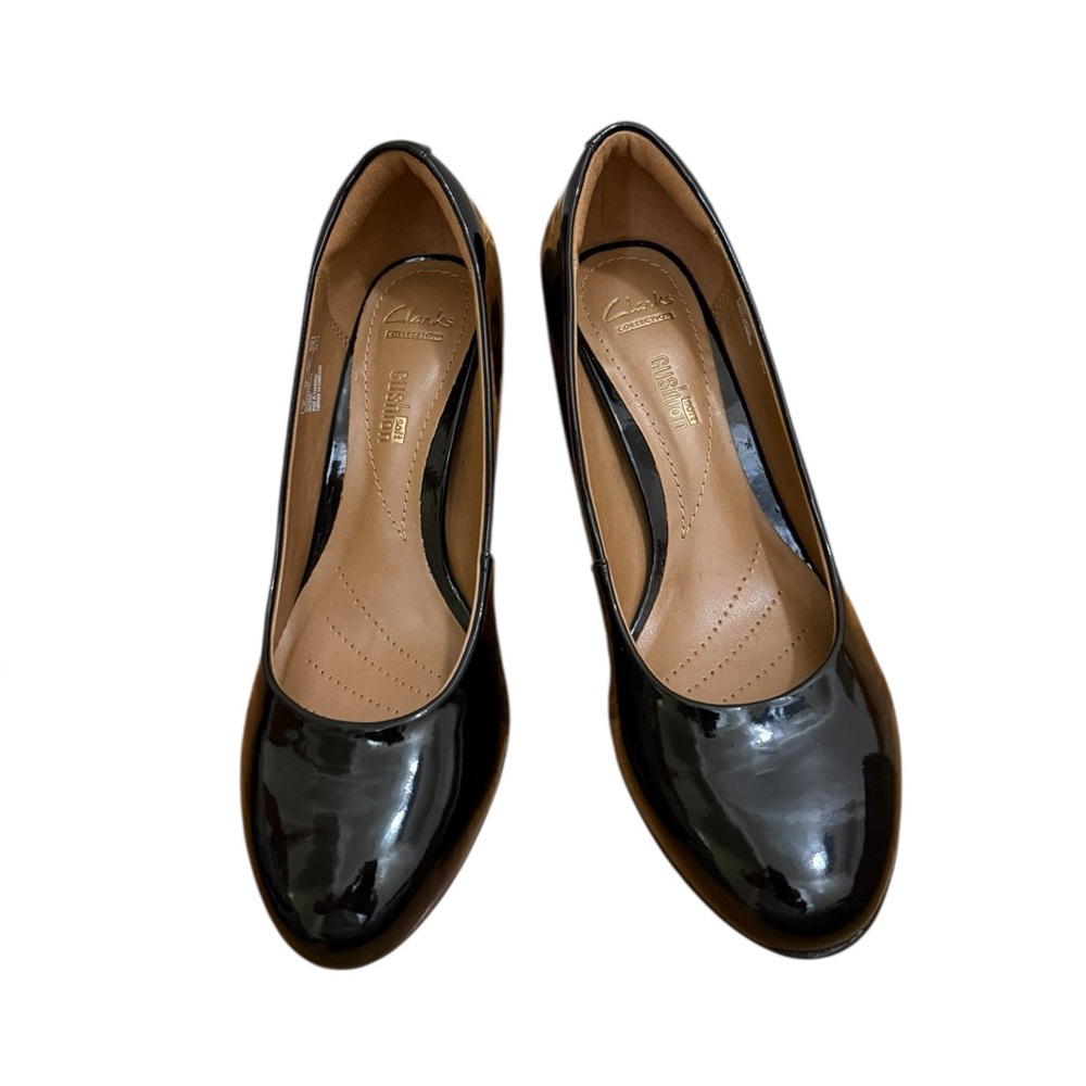 Clarks Women's Glossy Black Heels